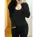 Flattering U-Neck Tee For Big-Chest Women