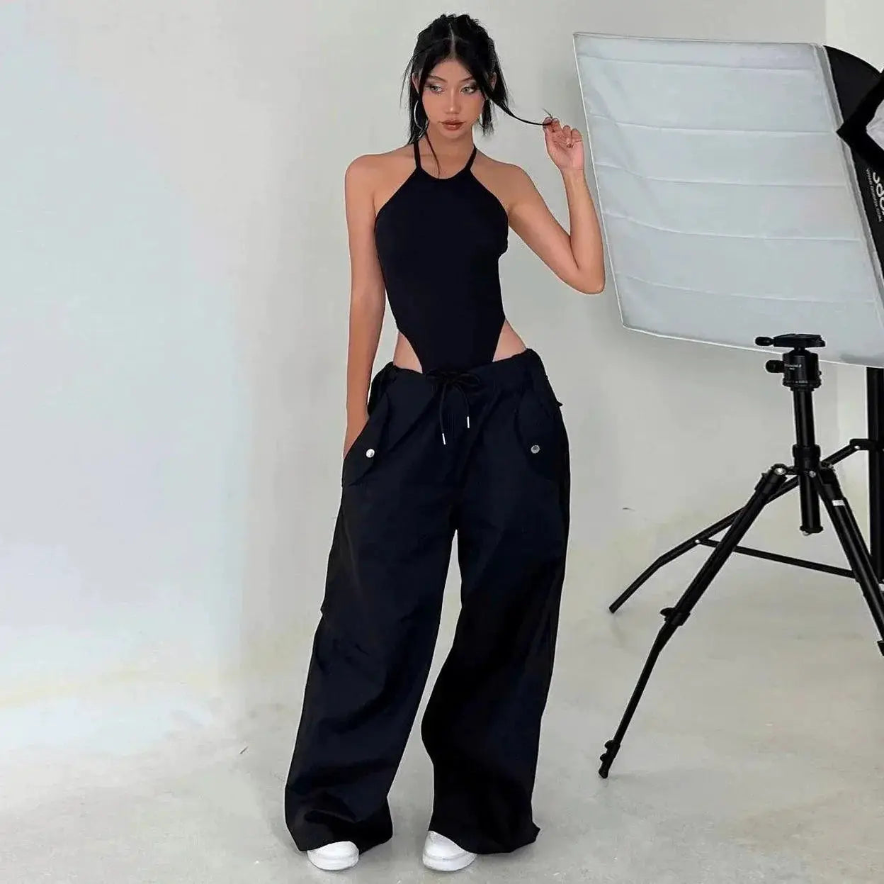 Oversized Wide Leg Pants Plus Size Trousers For Women