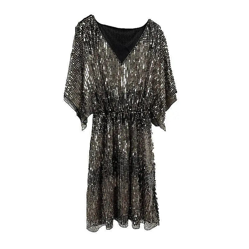 Glittering Beaded Dress Sparkle Shine Elegant Statement