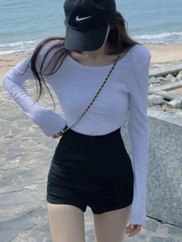 High Waist Black A Line Suit Shorts Chic And Comfortable