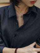 Sensual Shirt Dress: Luxury Linen Cotton Polo Overknee Dress