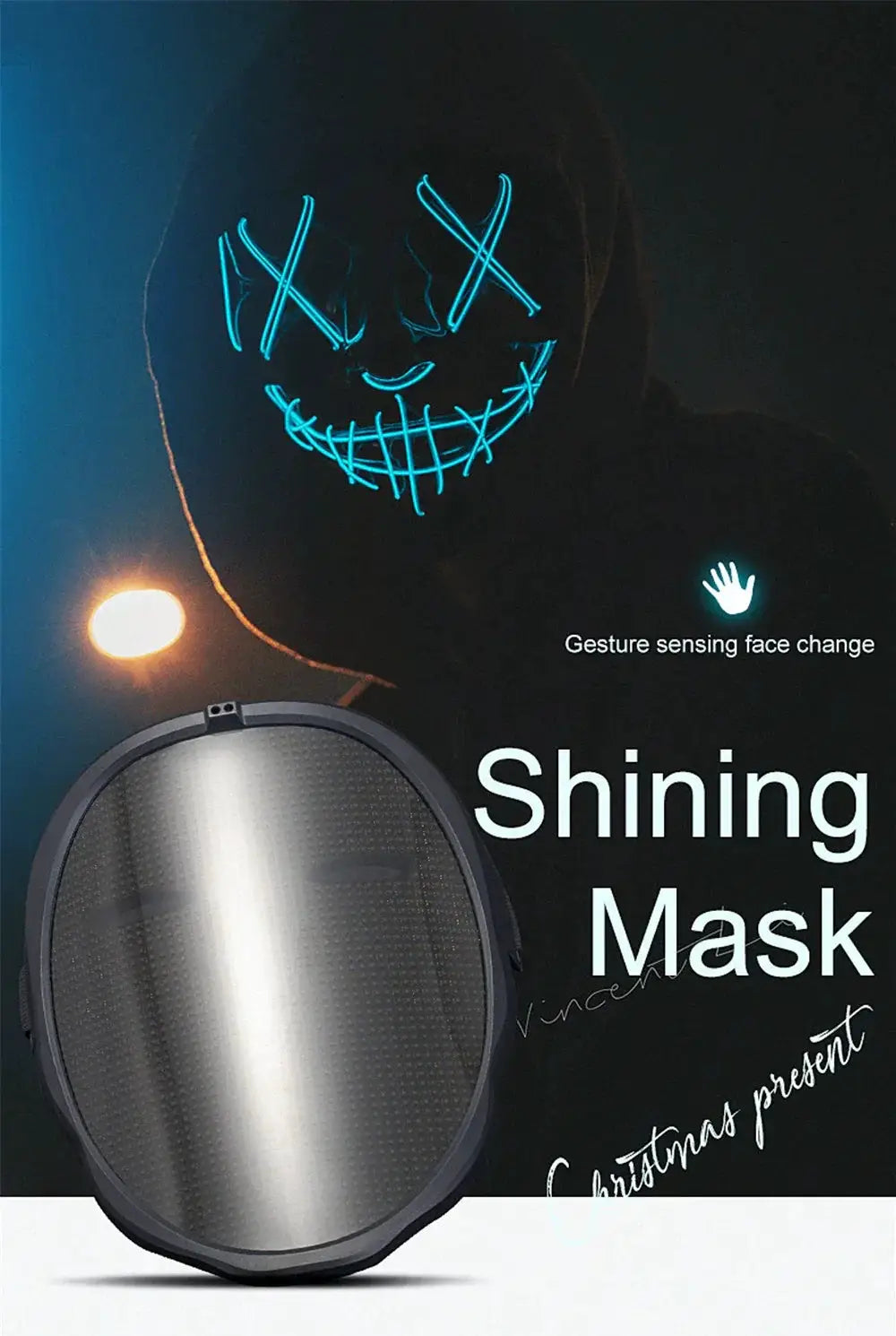 LED Mask for Cosplay Fans Dynamic Faces — product view 11