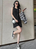 Summer Black Shift Dress: Hepburn Style Skirt Chic Fashion