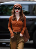 Chic Long Sleeve Shirt: Versatile Minimalist Elegance for Women