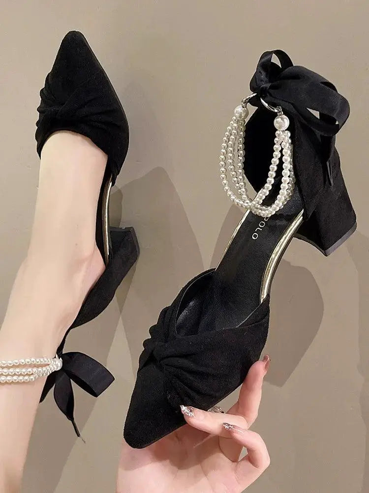 Enchanted Fairy Pearl Heels Whimsical Elegant Shoes