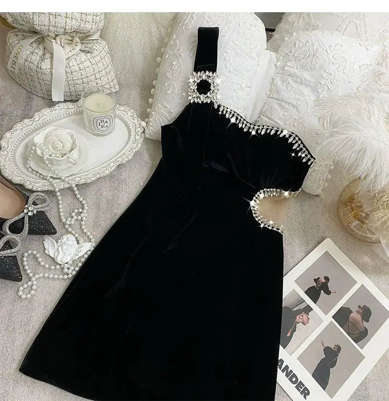 Diamond Diva Mesh Dress Rhinestone Glamour for Summer