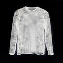 Breathable Mesh Cut Out Top for Women