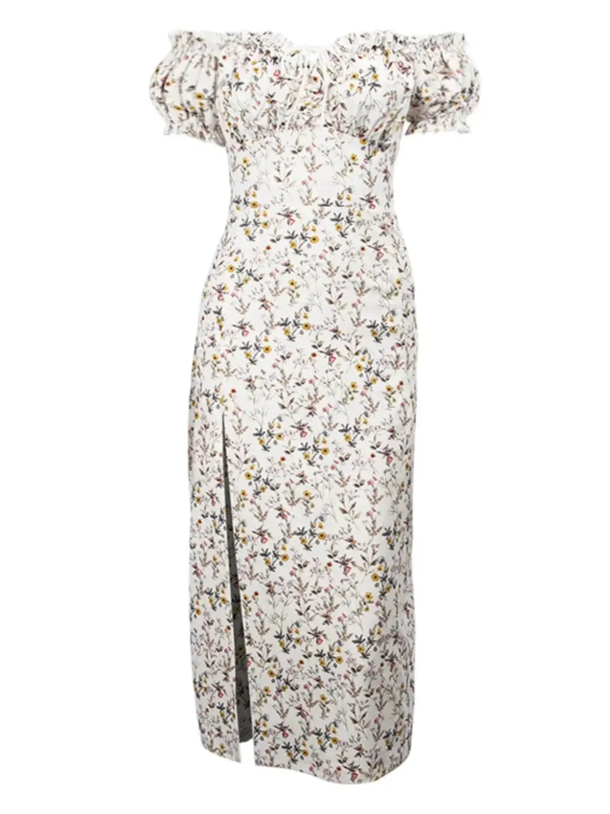 Floral Chic Edgy Split Gown With Unique Design For Women