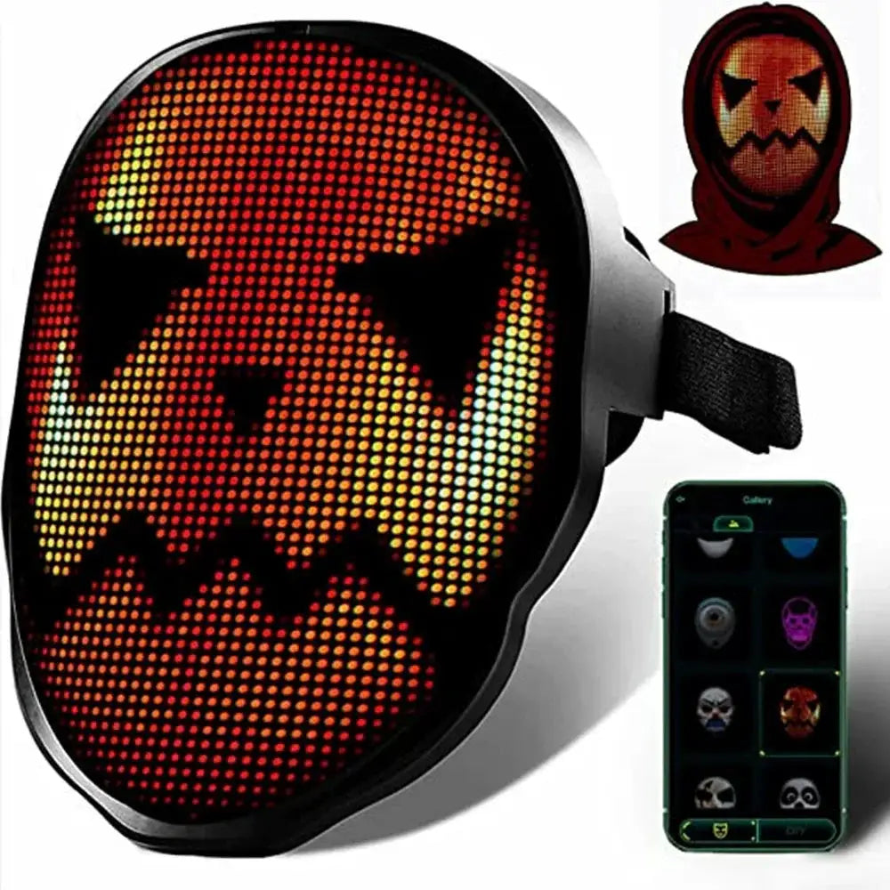 Bluetooth Gesture Sensor LED Mask for Fun Party Events
