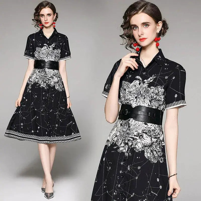 Floral Cardigan Dress Premium Polyester Summer Style Chic