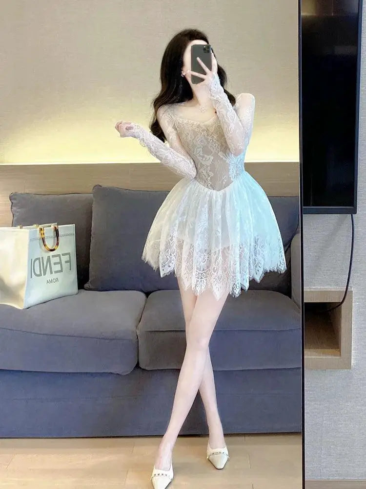 Elegant Lace Tutu Dress Korean Style For Special Events