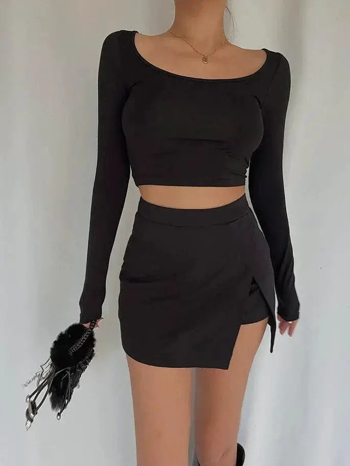 High Waisted Street Style Skirt Modern Chic Look Trendy