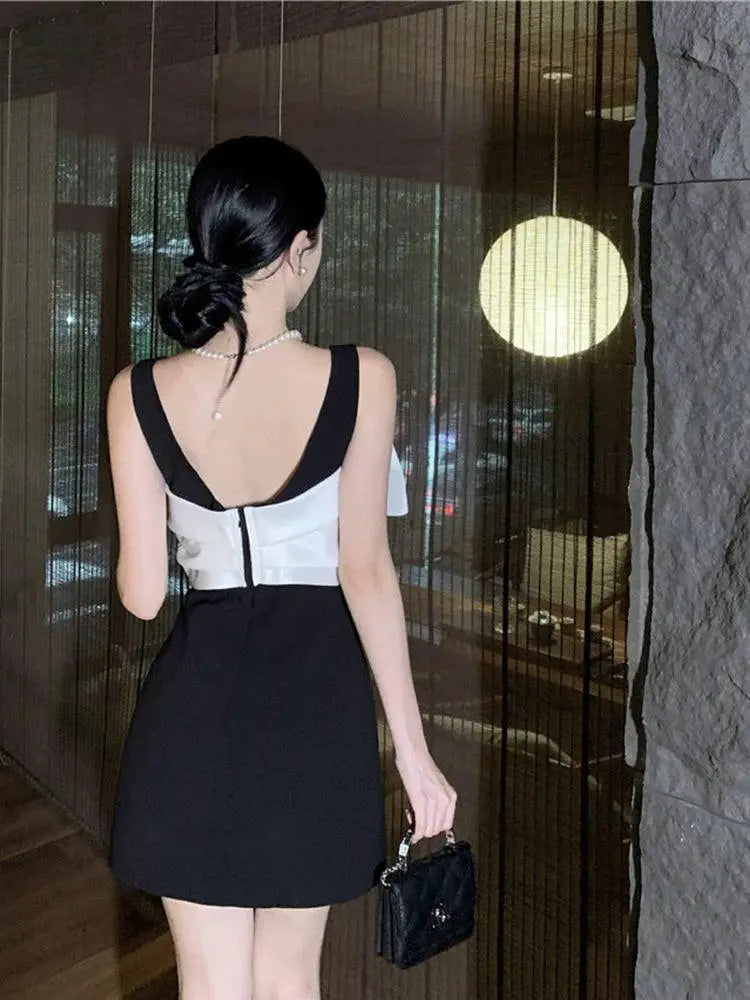 Birthday Bow Dress Summer Sleeveless Chic Women Fashion
