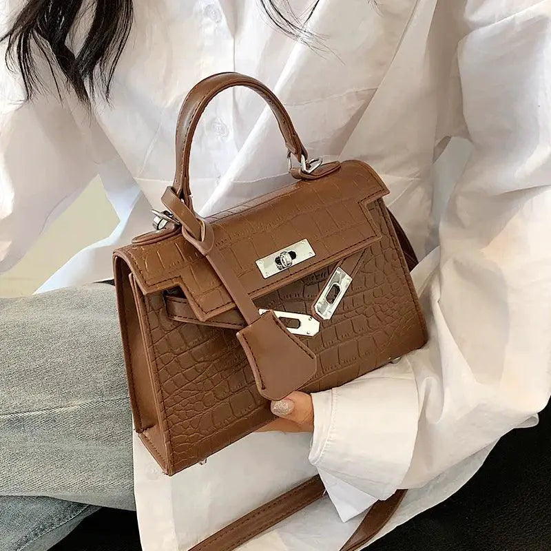 Spring Crocodile Pattern Shoulder Bag PU Leather Women