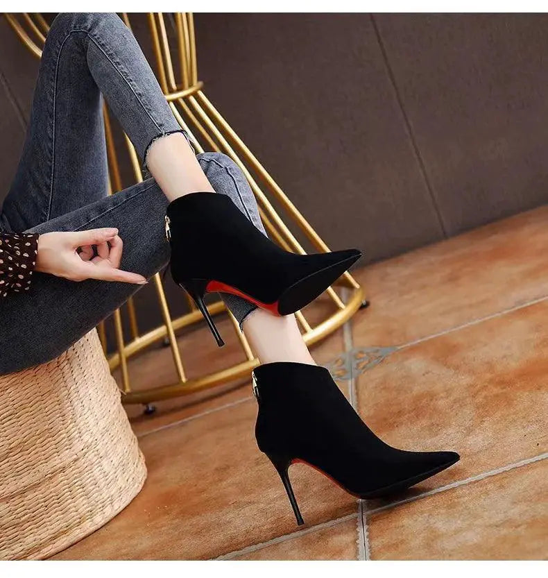 Winter Chic Stiletto Ankle Boots For Everyday Style