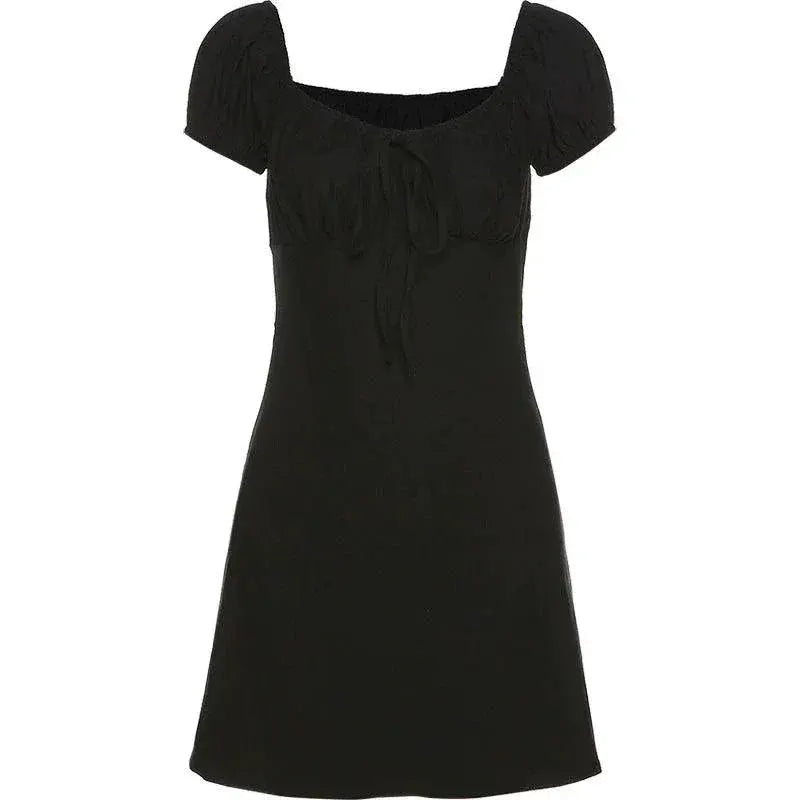 Retro Lace Lantern Dress Vintage Summer Elegance for Women