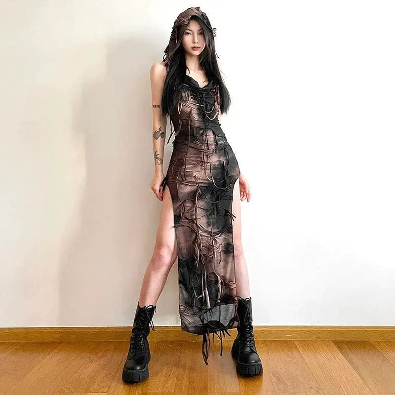 Sylcue Dune Sleeveless Slit Dress Fashion Forward Summer
