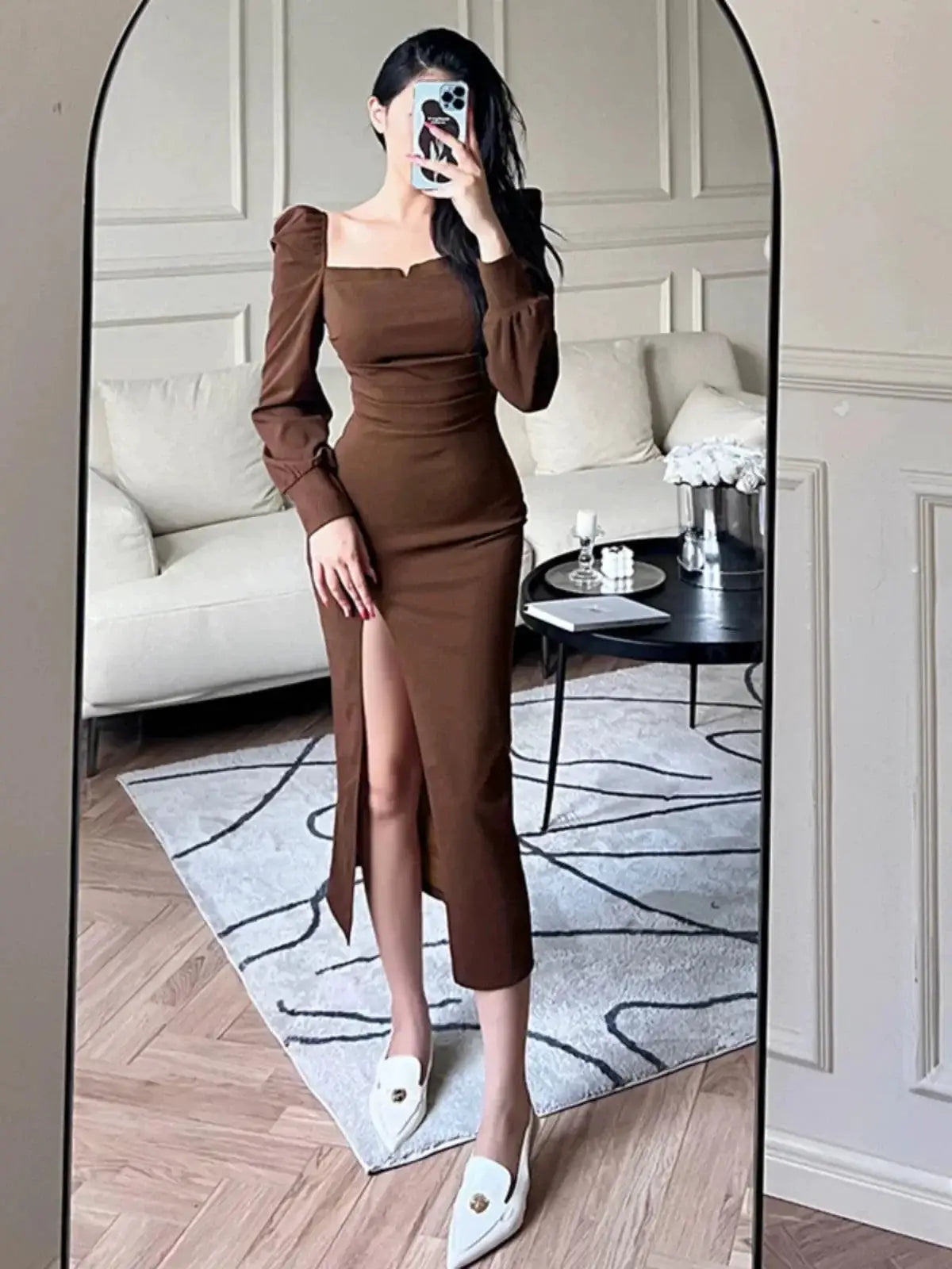 Girlsat18 Socialite Slit Dress Elegant Chic Spring Essential