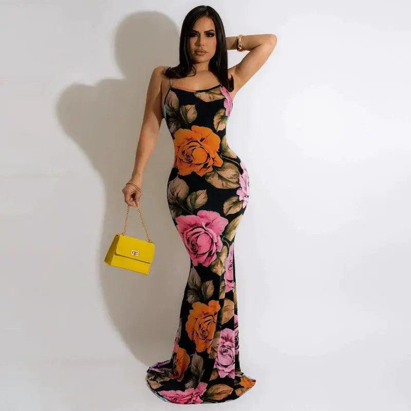5XL African Print Dress for Plus Size Summer Fashion