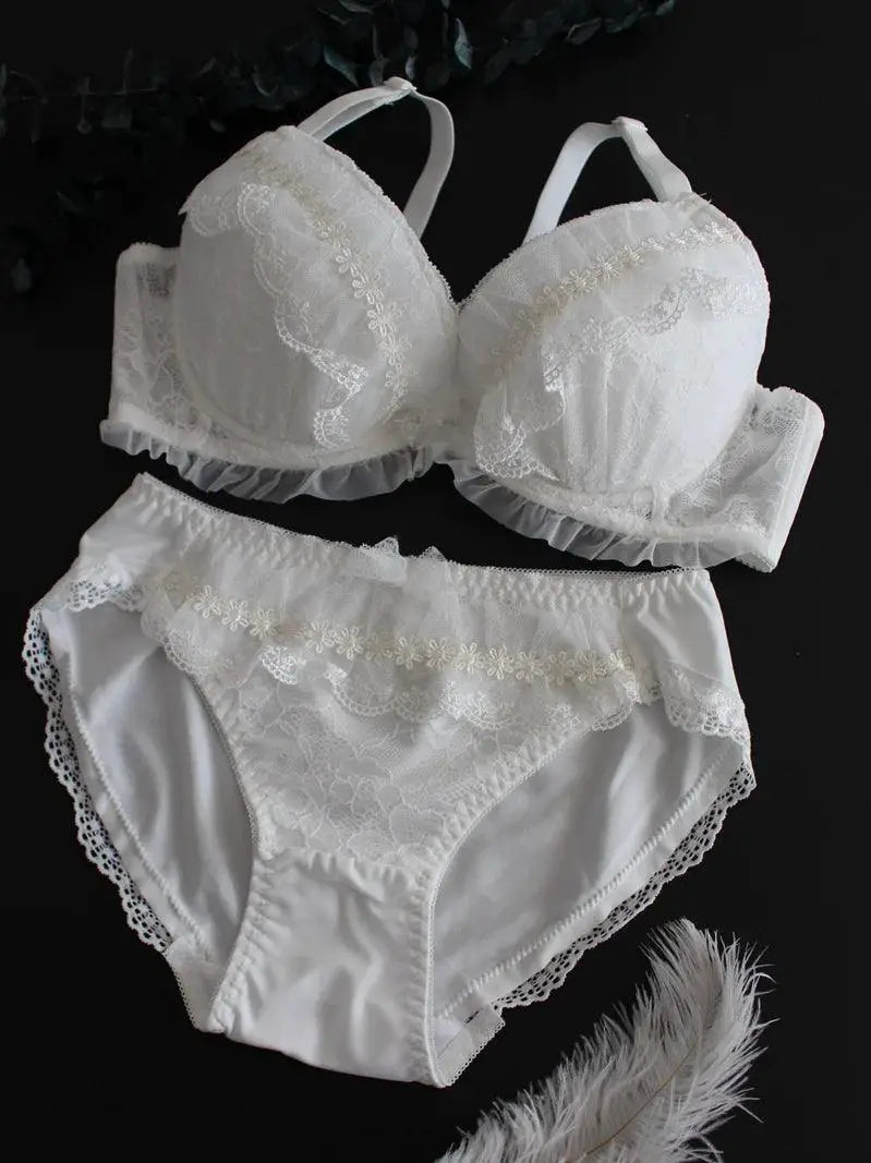 Dreamy Lace Maternity Bra Set Elegant V Type Style For Moms