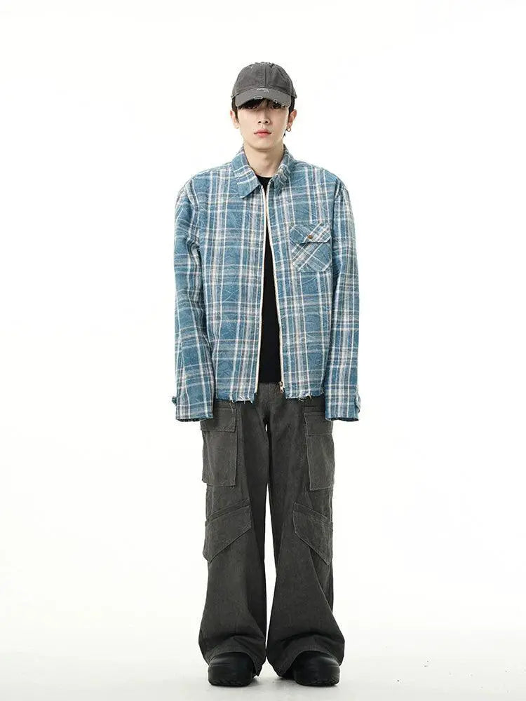 Lang's Stylish Niche Style Handsome Street Shirt Urban