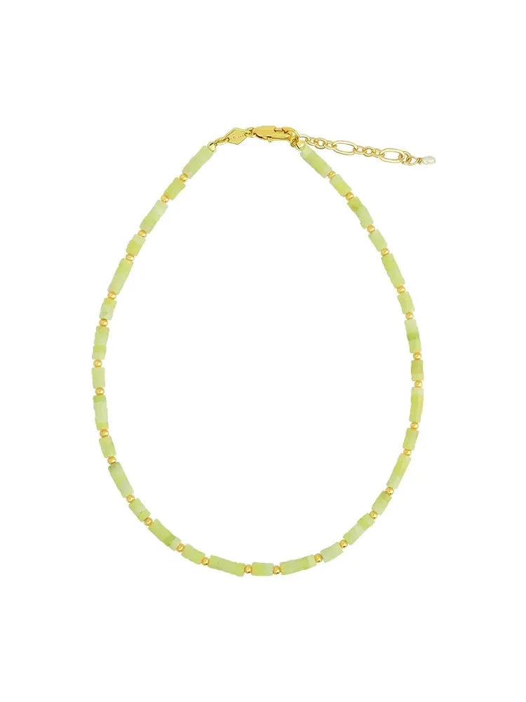 Cnhnon Handmade Beaded Trendy Necklace Natural Stone Charm