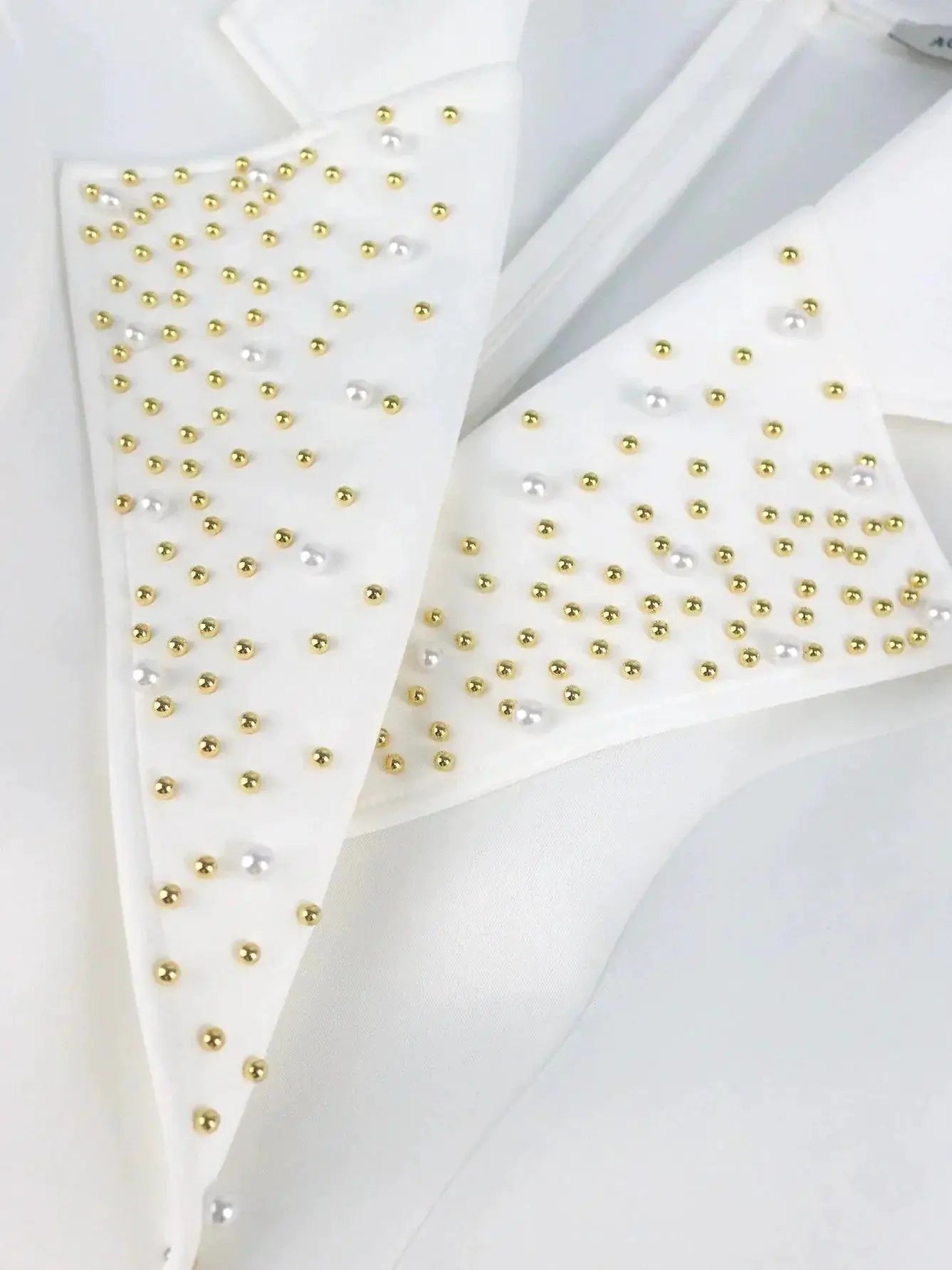 Plus Size Beaded Suit Collar Dress For Elegant Party