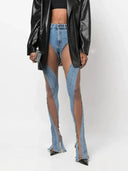 Mugler Denim Pants for Office Flair