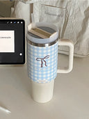 304 Stainless Steel Insulated Ice Cup With Straw Handle