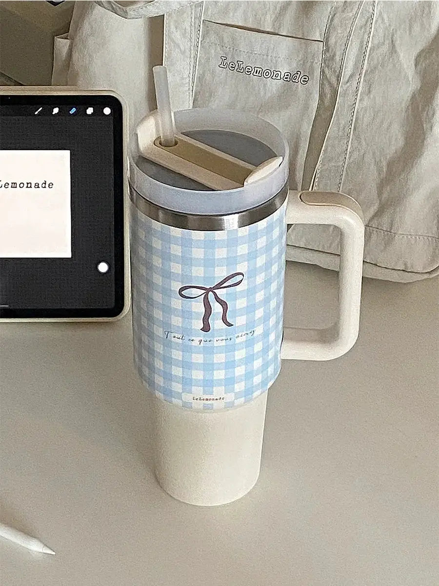304 Stainless Steel Insulated Ice Cup With Straw Handle
