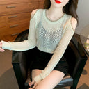Sun Protective Off-Shoulder Blouse Korean Chic Style Choice