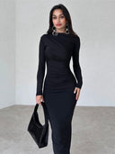 Chic Slim Fit Sheath Dress for Sophisticated Style