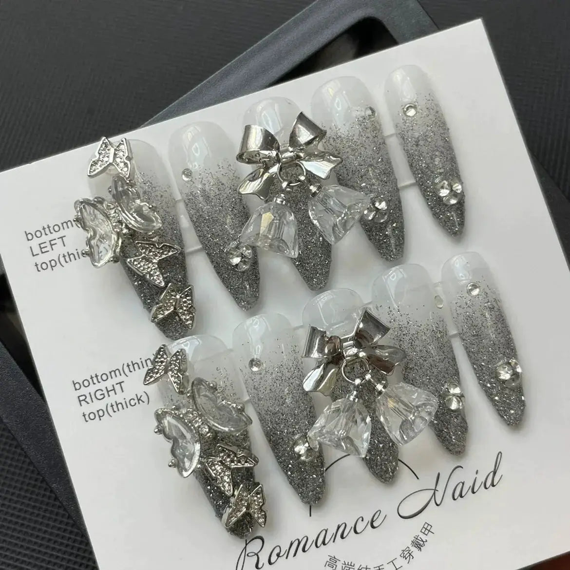 Snowflake Gray Velvet Flash Butterfly Diamond Wear Armor