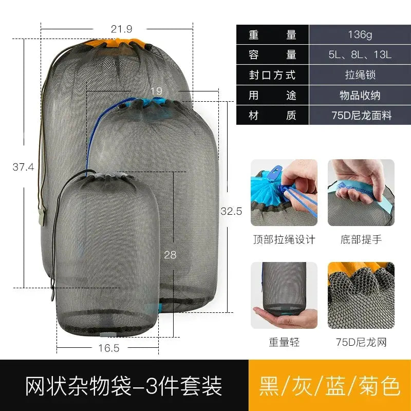 Sea To Summit Travel Ditty Bag Set Three Piece Multi Color