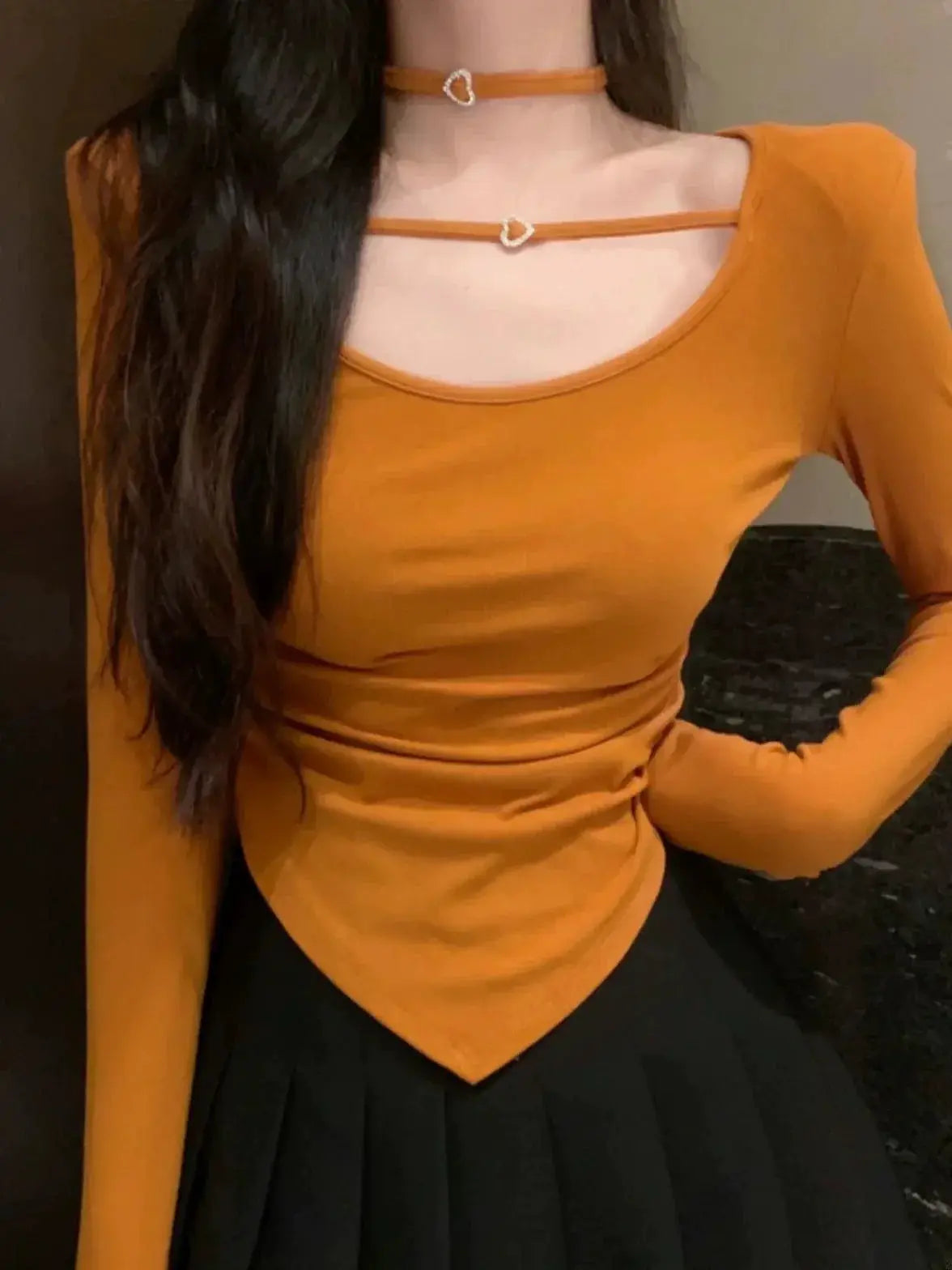 Sweet Sensual Slim Fit Off Shoulder Tee Chic Autumn Fashion