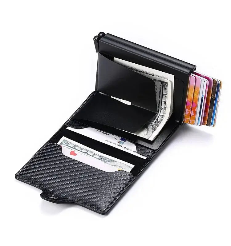 Automatic Pop Up High End Swiping Wallet Anti Theft