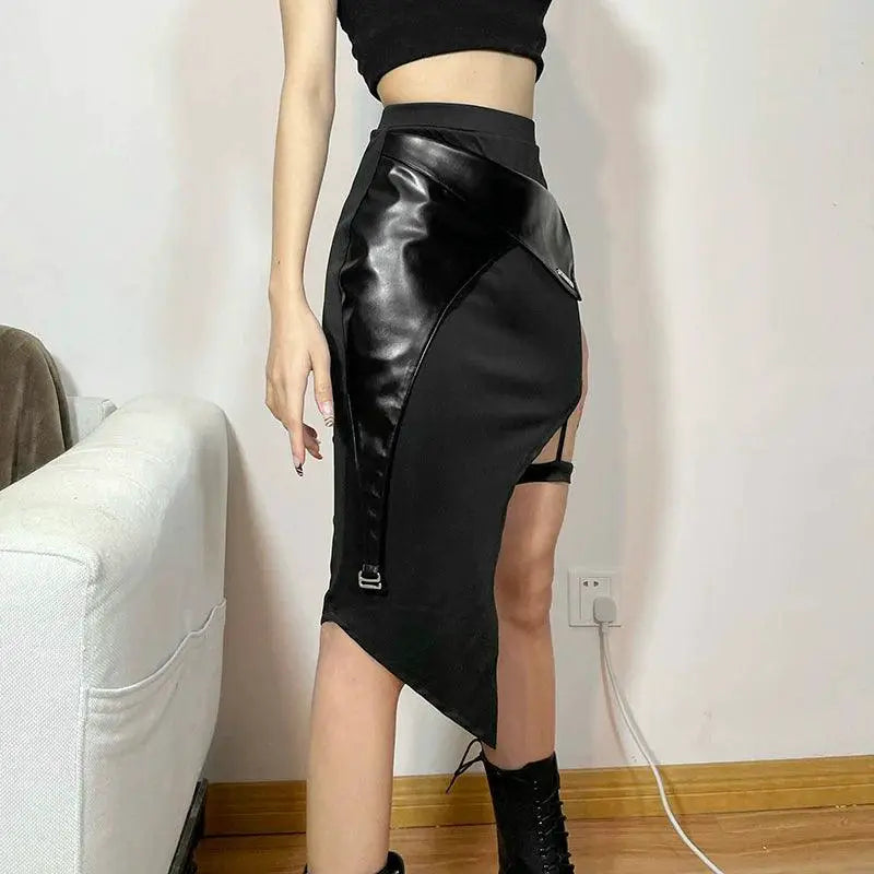 Kliou Asymmetrical Skirt Edgy Street Style For Youth