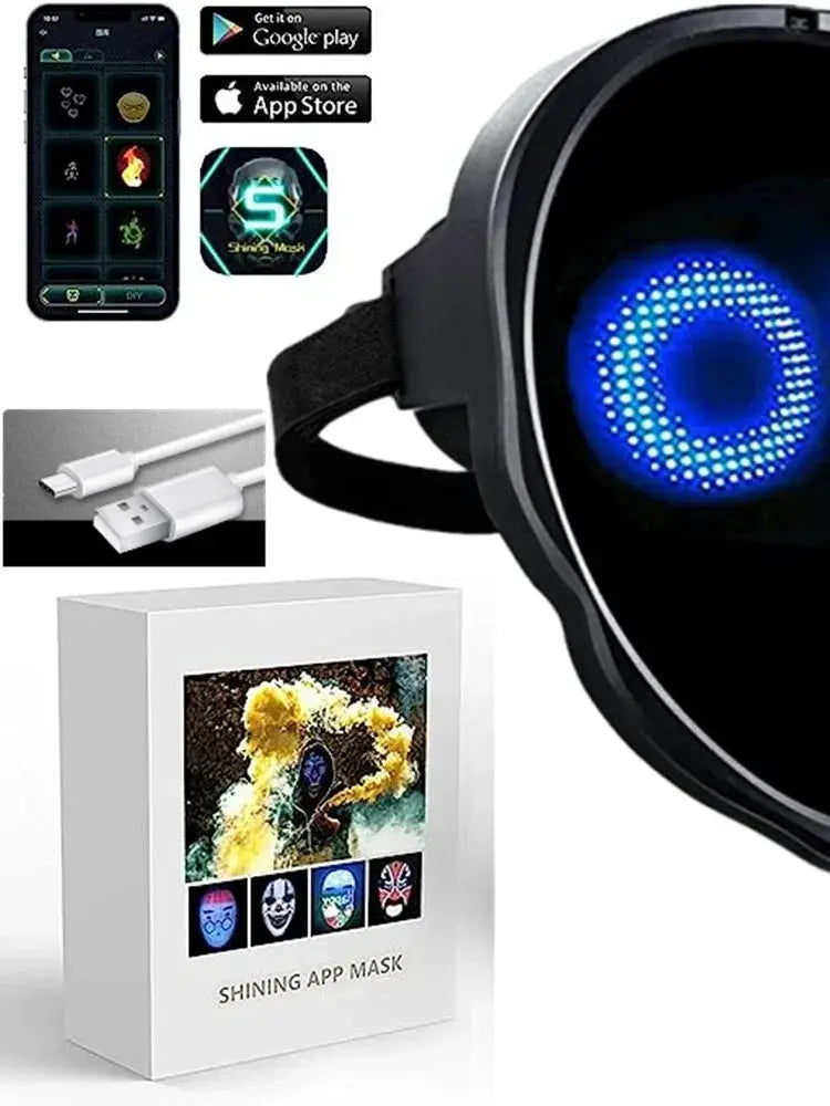 Bluetooth LED Mask Luminous Sichuan Opera Face Changing Mask