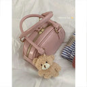 Compact Leather Satchel for Women Daily