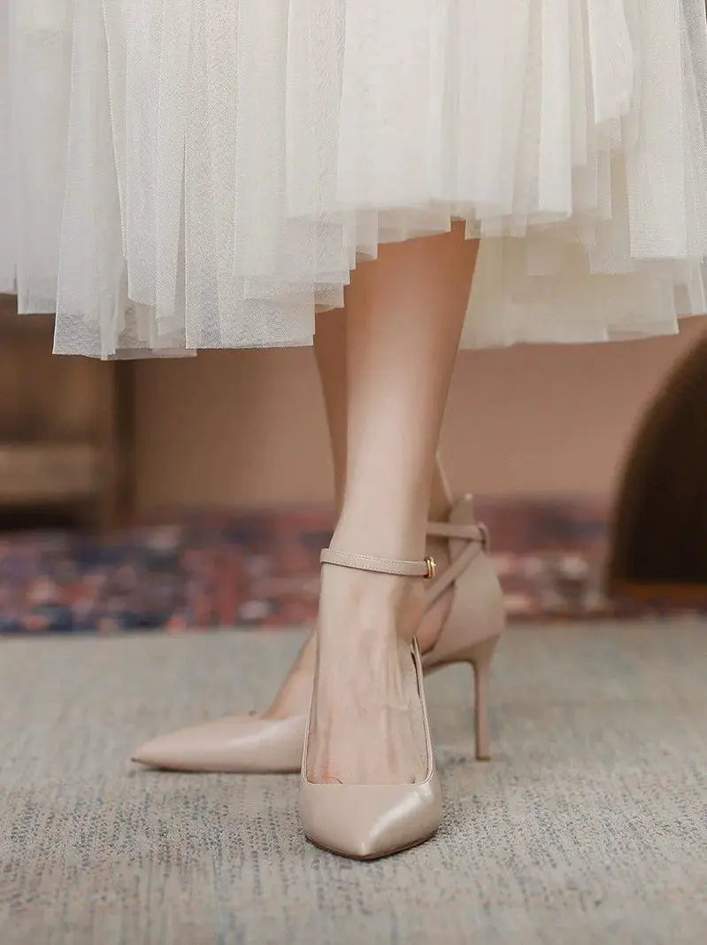 Feiyan Elegance Nude High Heels With Skirt Fashion