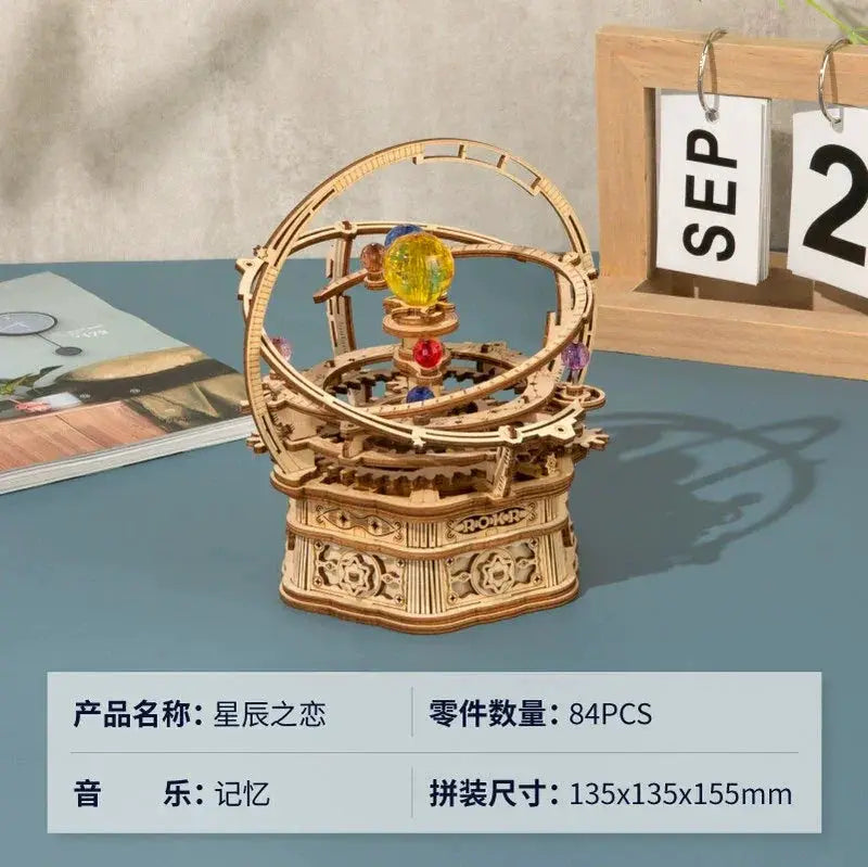 Robotime Ruoke Secret Cello Music Box DIY 3D Puzzle Model