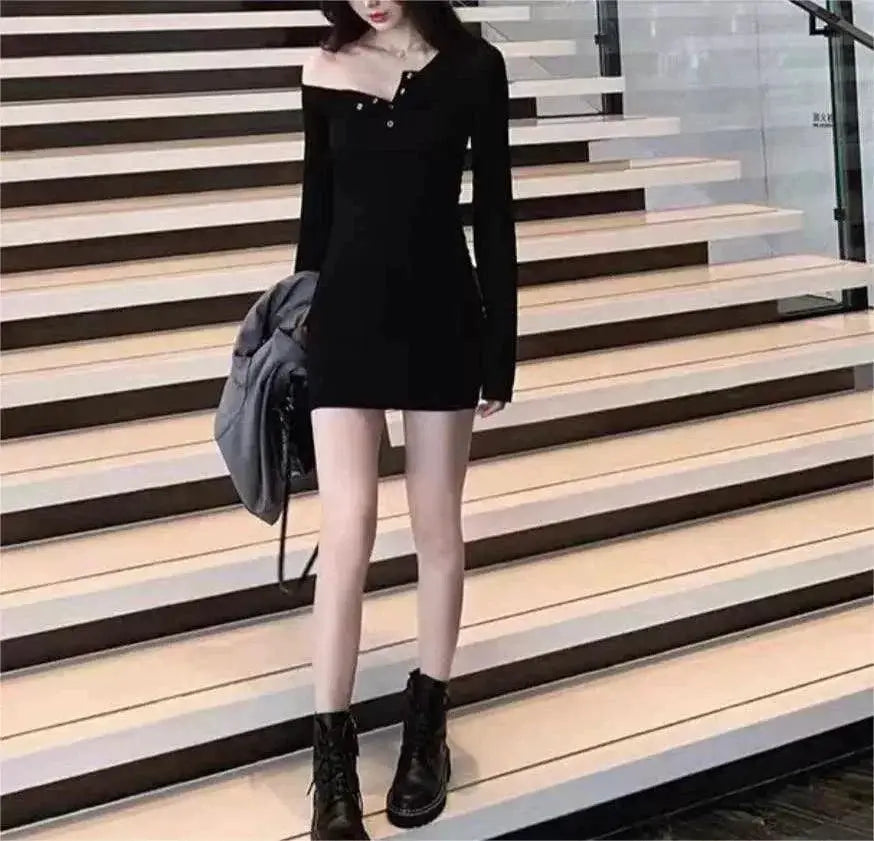 Internet Hot Long Sleeve Dress Versatile Fashion Essential