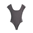 Square-Cut Backless Collar Top Chic Streetwear for Women