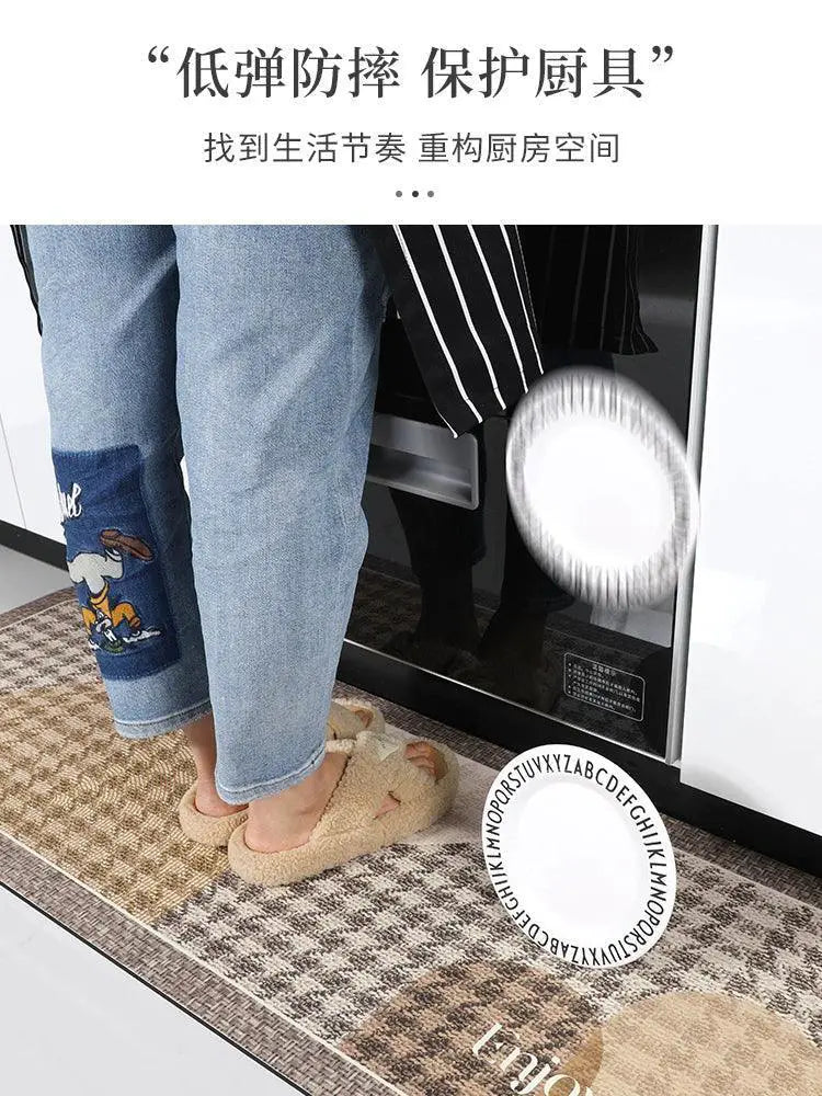 Kitchen Floor Mat Non Slip Oilproof Absorbent Rug Mat