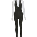 Backless Bodysuit Romper: Stylish Party Outfit with Edgy Look