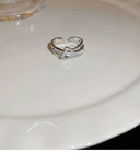 Letter D Open End Zircon Ring For Women 2024 Fashion Jewelry