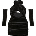 Slimming Backless Halter Dress for Women