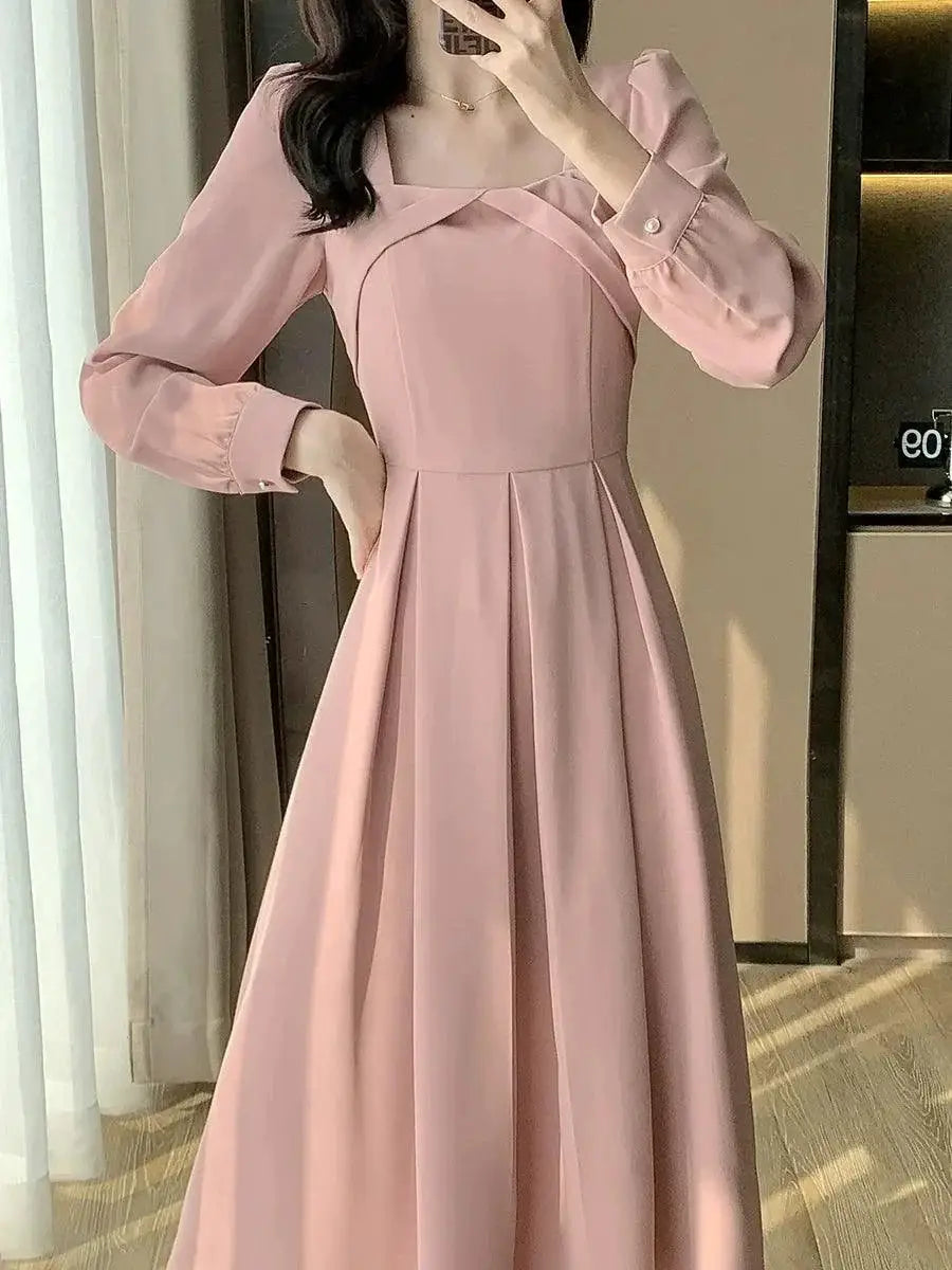 Goddess Elegance Midi Dress Sophisticated Spring Style