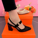 Women's Summer Baotou High Heel Hollow Sandals Size 35 40