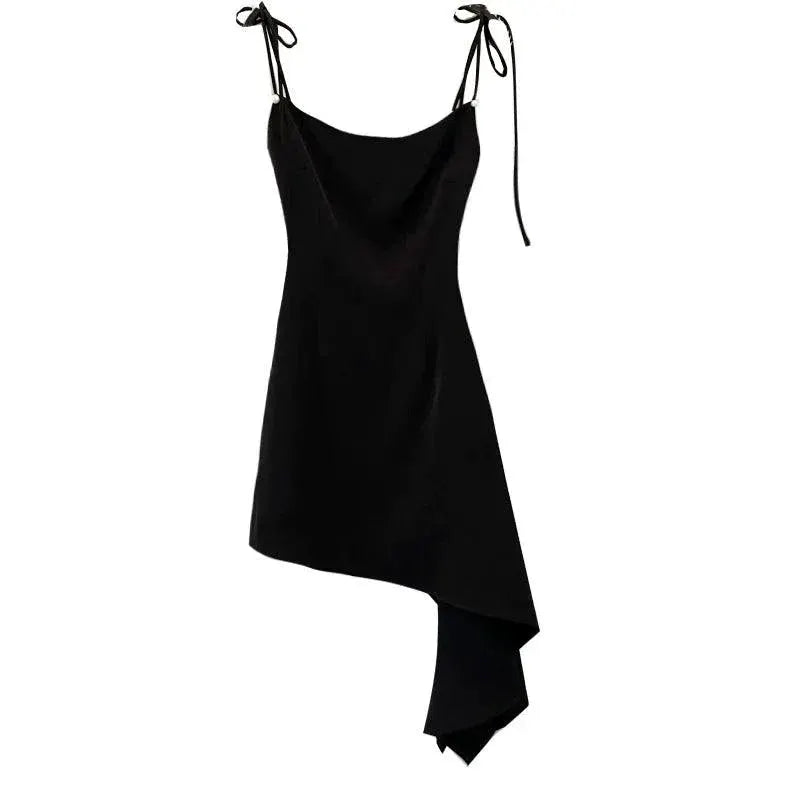 Alluring Backless Slip Dress For Party Fashion Statement
